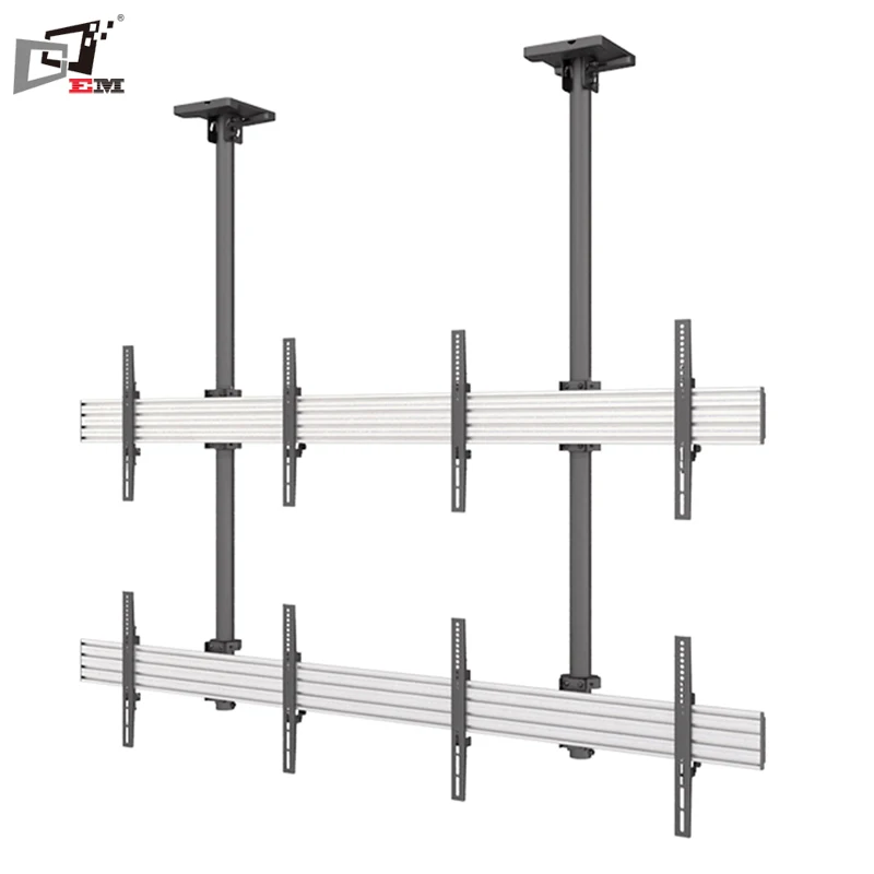 Adjustable 2x2 Ceiling Wall Mount Video Wall TV Mount Bracket for Commercial Advertising Professional Multi Screen Display