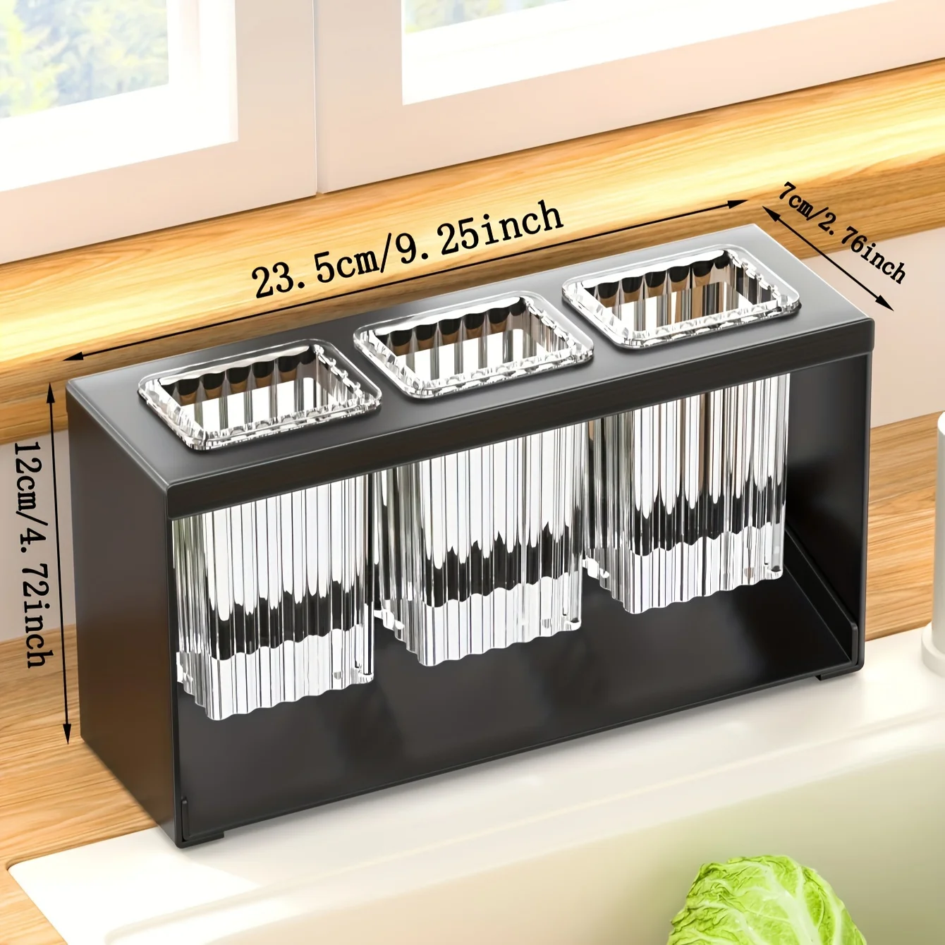 Multi Functional Independent Tabletop Drain Storage Rack, Kitchen Knife and Fork Storage, Tableware Storage Device