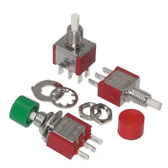【5PCS】6mm 3/6Pin 2 Position Mini Momentary Automatic Return Push Button Switchl ON OFF 5A125V/2A250V Toggle Switch