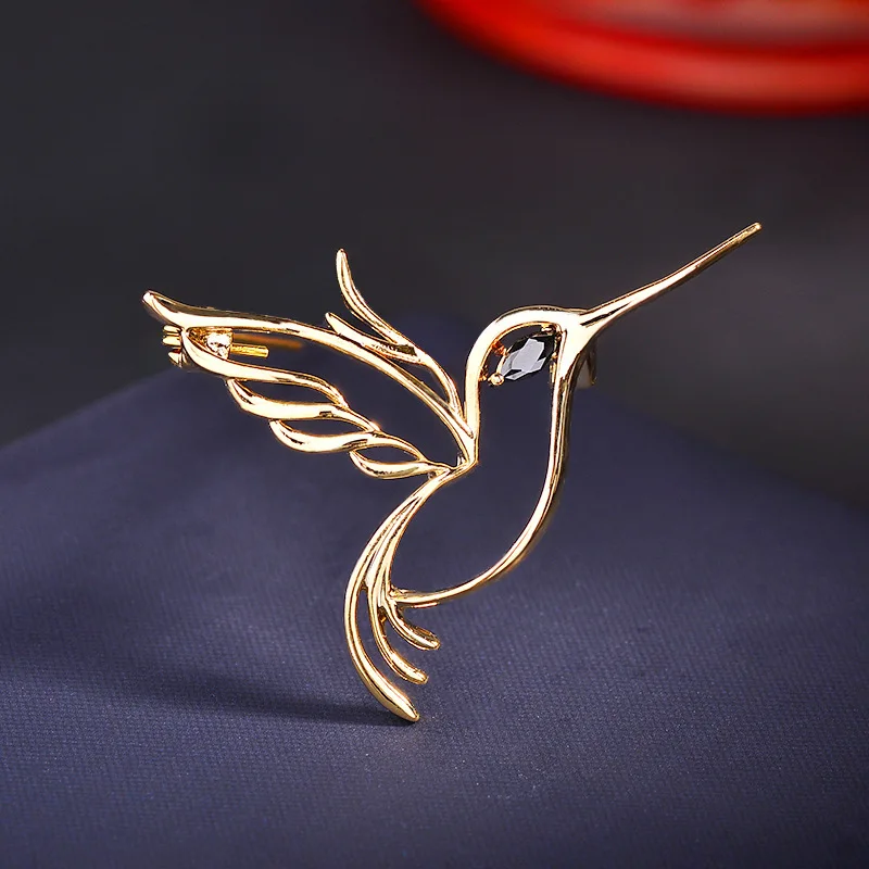 

New Minimalist Hollow Bird Brooches for Women and Men Clothing Accessories Temperament Animal Design Suit Jacket Broche Pins