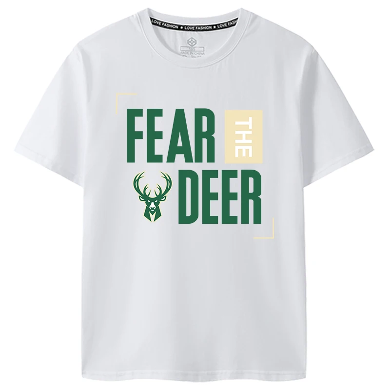 Camiseta Deportiva de Algodón con el Logotipo del Equipo de Baloncesto de Milwaukee para los Playoffs 2024, Giannis Antetokounmpo, Dan Lillard...