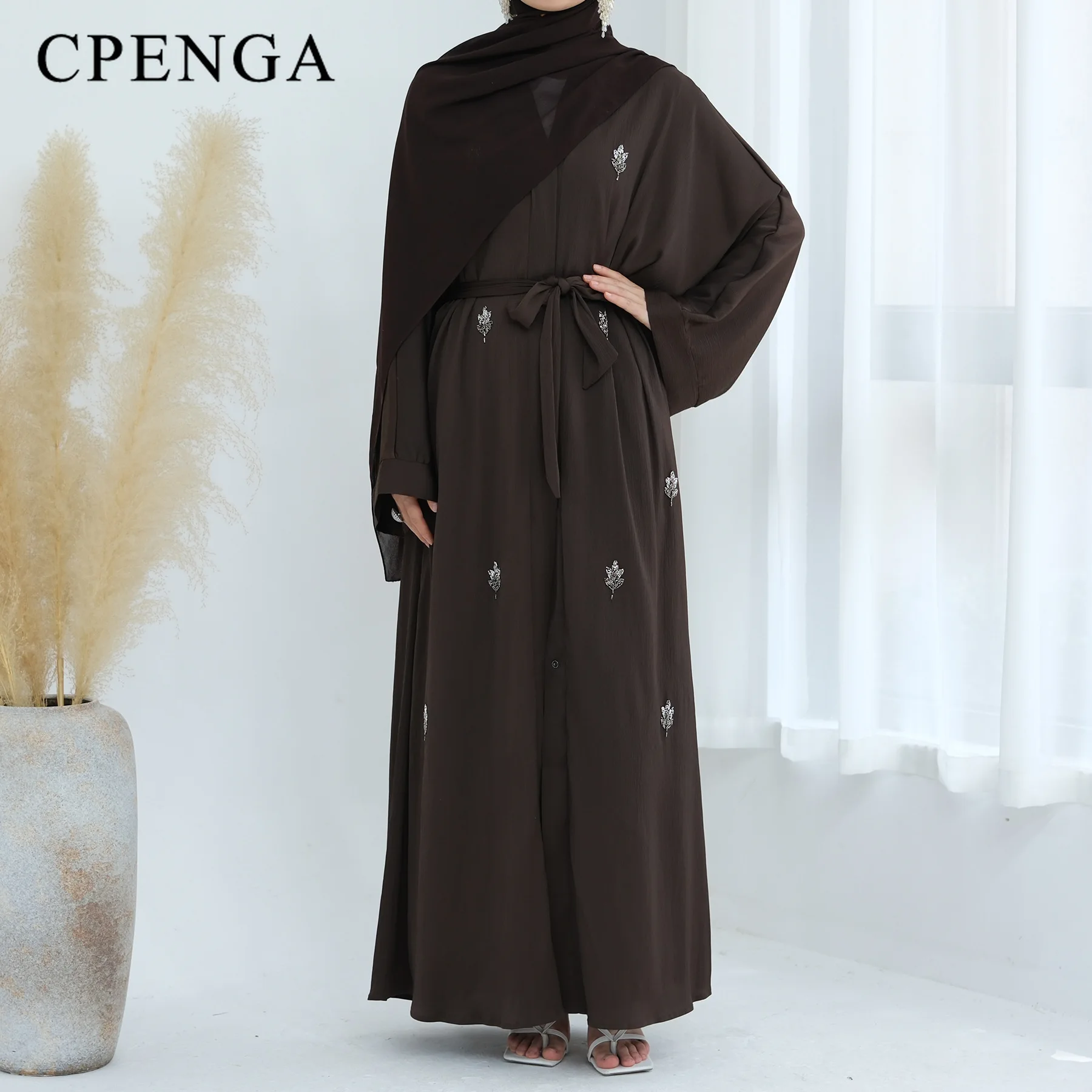 Luxuru Ricamo Dubai Abaya per le donne Ramadan Arabo Musulmano Abito da donna Islam Femme Vacanza Outfit Moda Turchia Robe 2025