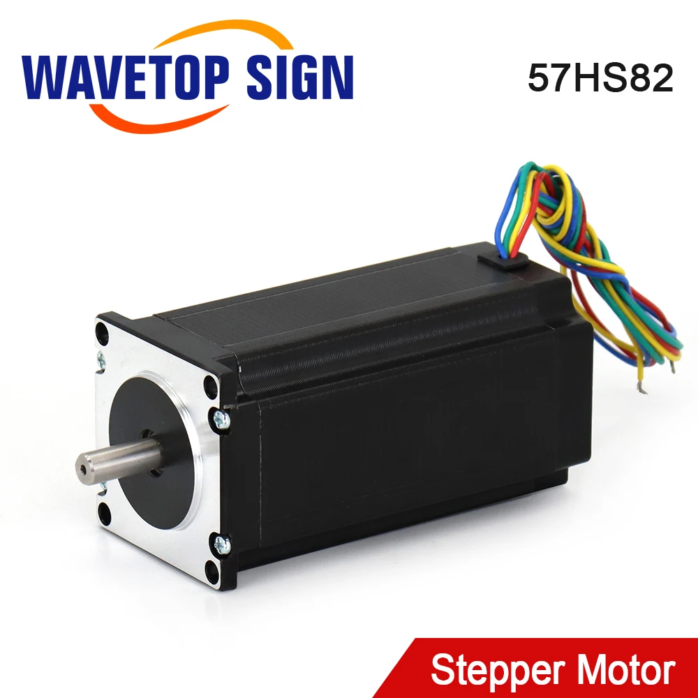 WaveTopSign 57H82 Nema23 CNC Stepper Motor 4-lead 3A 2.2N.m D=8mm 6.35mm For 3D Printer for CNC Router Engraving machine