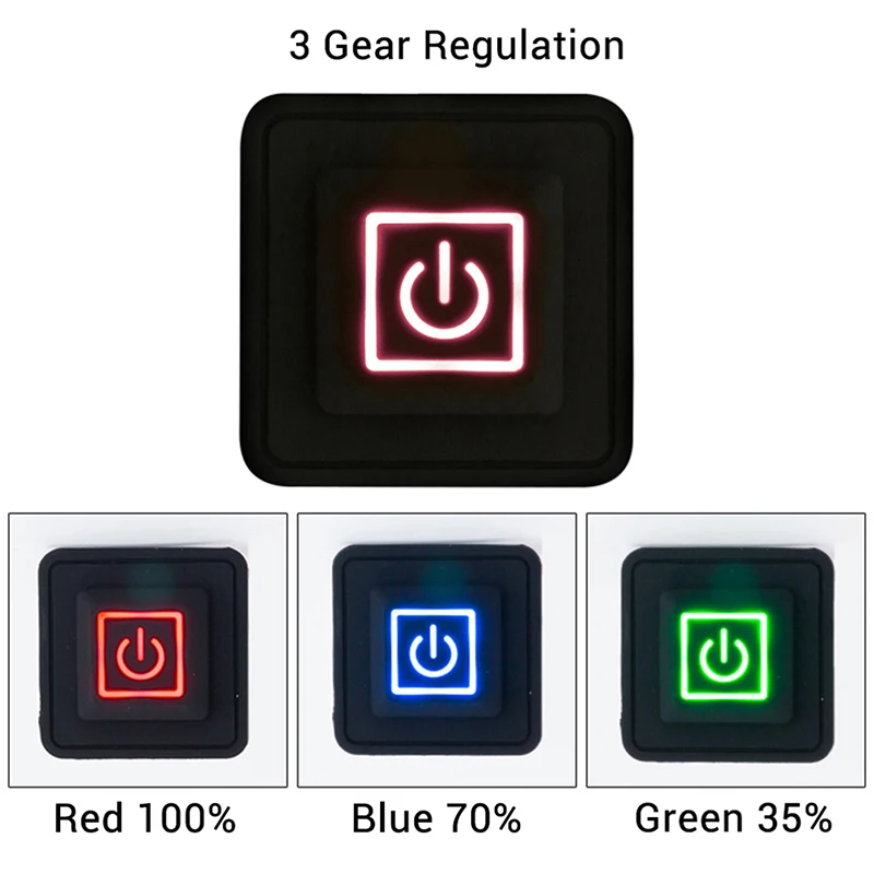 1PC 3.7~12V Silicone Button Switch Heated Vest Pants Gloves Electirc Heating Waistband DIY Temperature Controller Rheostat Switc