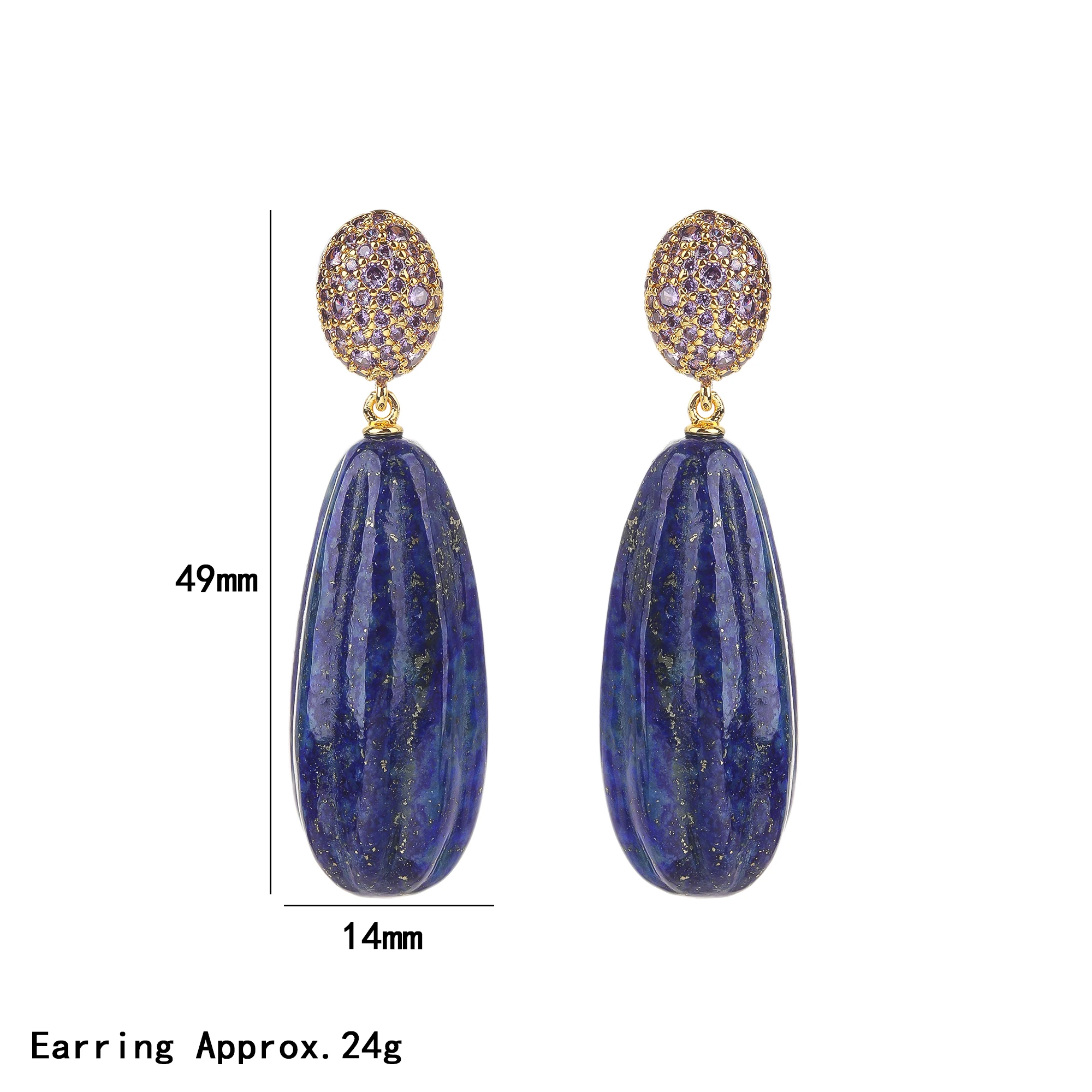High-Crystal Pearl Natural Shell Earrings American-Colored Diamonds 3-Mark Electroplating for Color Fashion Dangle