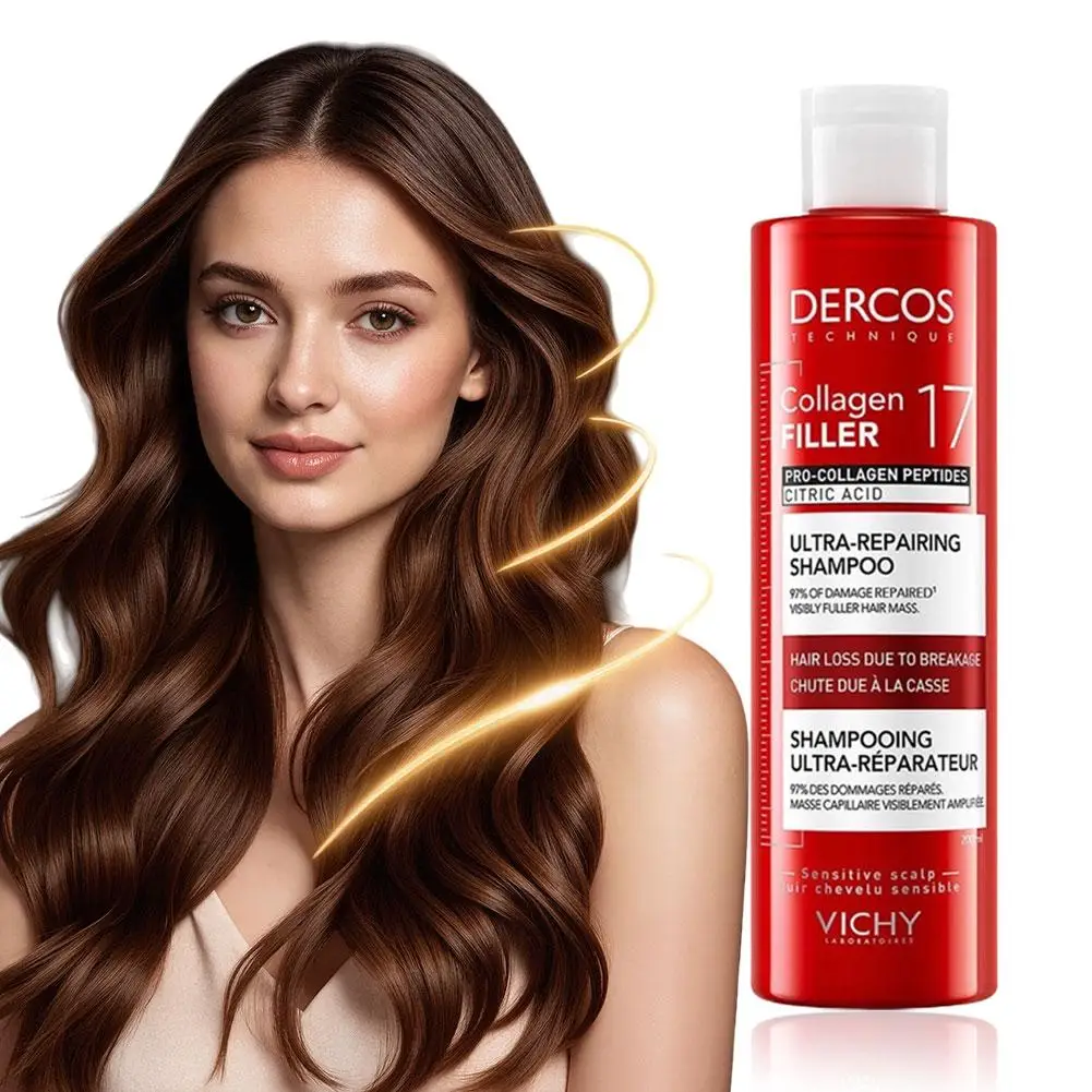 

Collagen Shampoo Repairs Improves Frizziness And Enhances Elasticity Of Hair Intensive Repair & Deep Hydration Damage Control