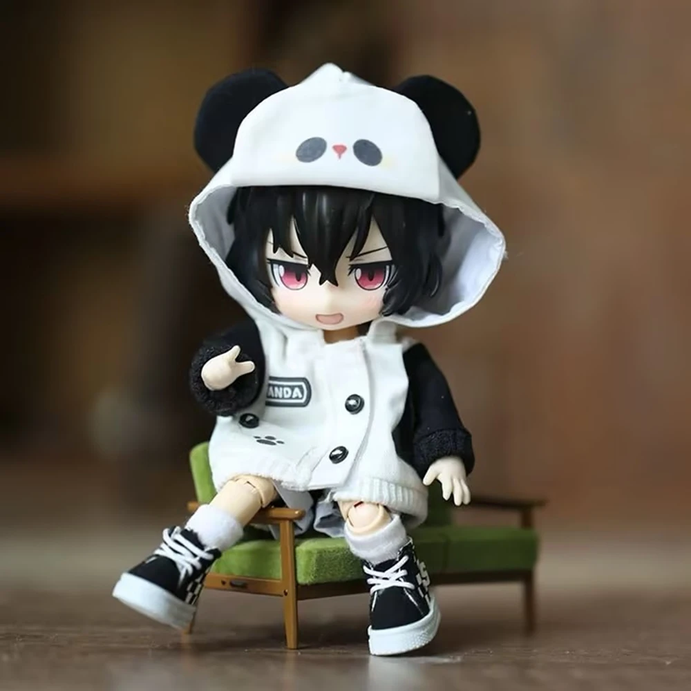 Conjunto de abrigo de oso para muñeca OB11, ropa y pantalones, traje para muñeca Ob11 1/12, accesorios informales diarios para niños Diy