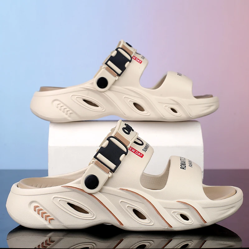 YRZL 2025 Men's Casual Sandals Beach Slippers Lightweight Comfortable Non-Slip Summer Shoes for Men Women Outdoor Water Sandals