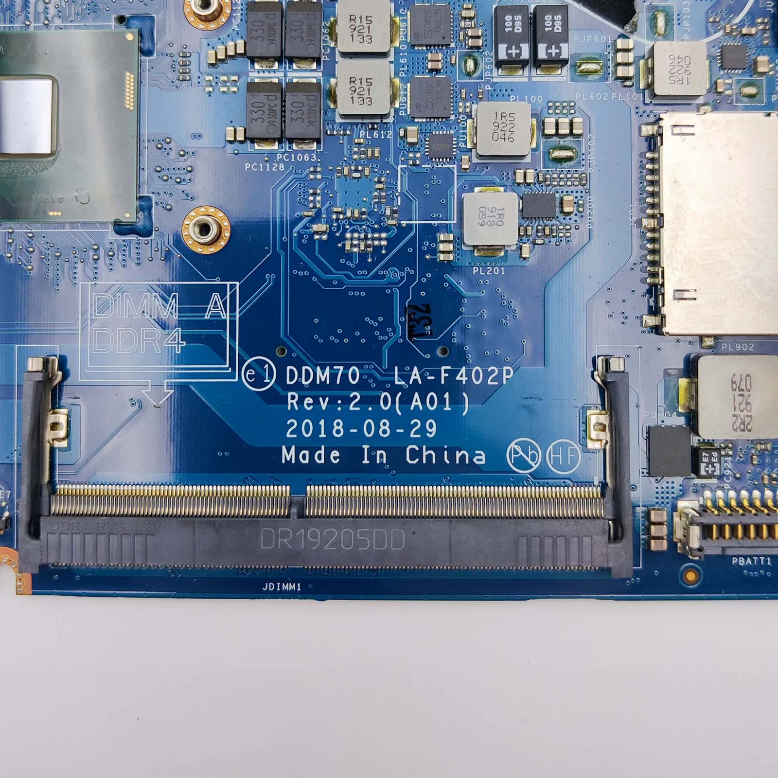 LA-F402P DELL ノートパソコンのマザーボード LA - F402P Latitude 5490 E5490 CN - 0F84M1 0F84M1 ​   ノートパソコンのメインボード