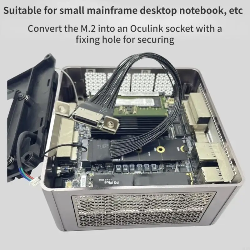 D0UA M.2 a Oculink SFF8611 Cable conversión Transferencia datos eficiente plateado