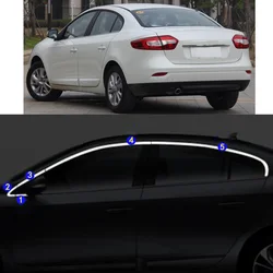 Car Sticker Garnish Pillar Window Middle Strip Trim Frame Hoods For Renault Fluence 2011 2012 2013 2014 2015+