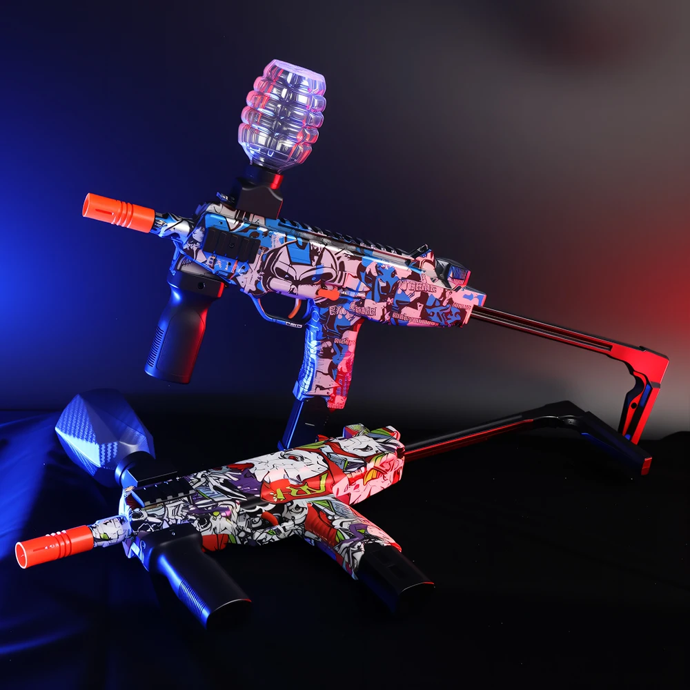 Conjunto de blaster de bola de gel MP9 – brinquedo de combate ao ar livre recarregável para adolescentes de 14 anos, presente perfeito para meninos e meninas (contas de gel não incluídas)