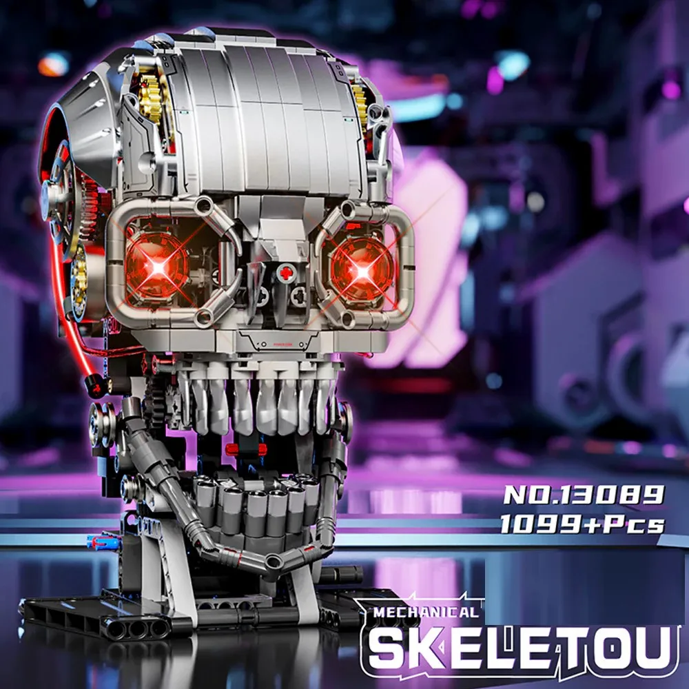 

Технический механический набор строительных блоков Skeletou, 1099 шт. модель кирпичной головоломки, игрушки для взрослых и детей, подарок на день рождения