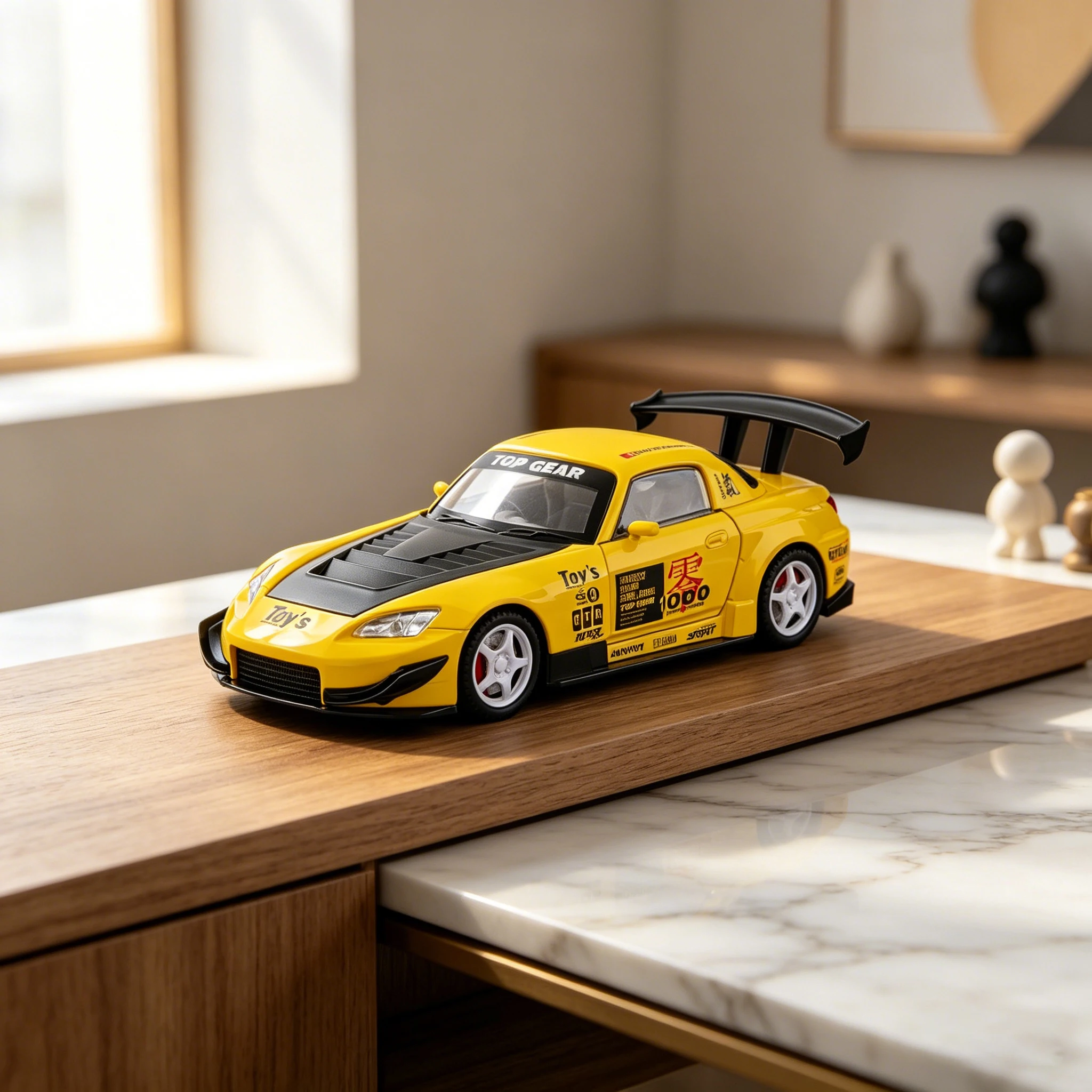 

1/22 Honda S2000 alloy die-cast car model simulation sound and light sports car toy gift Halloween ornament