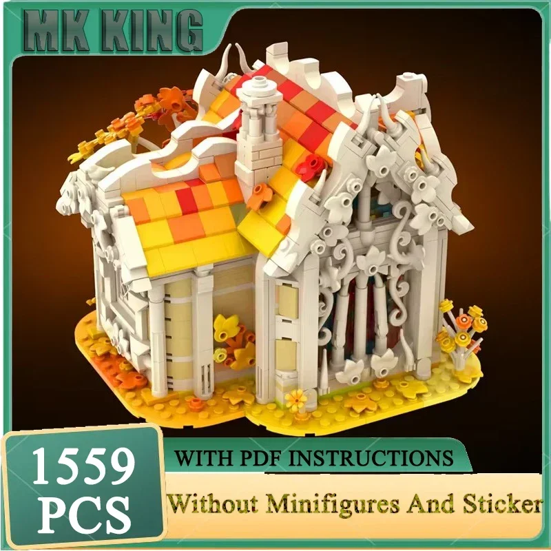 Castillo Medieval modelo Moc bloques de construcción otoño-casa de abedul modelo tecnología ladrillo DIY montaje construcción regalos de vacaciones juguete