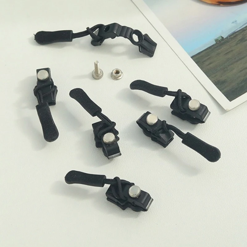 5 ชิ้น Universal โลหะที่ถอดออกได้ซิป Slider Puller ชุดซ่อม DIY เปลี่ยนคันโยกล็อคสําหรับเสื้อผ้ากระเป๋าเดินทาง