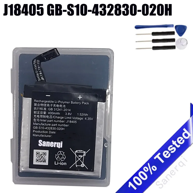 1pc battery for Sony J18405 GB-S10-432830-020H 400mAh 1.52Wh 3.8V smart watch rechargeable battery + Tools