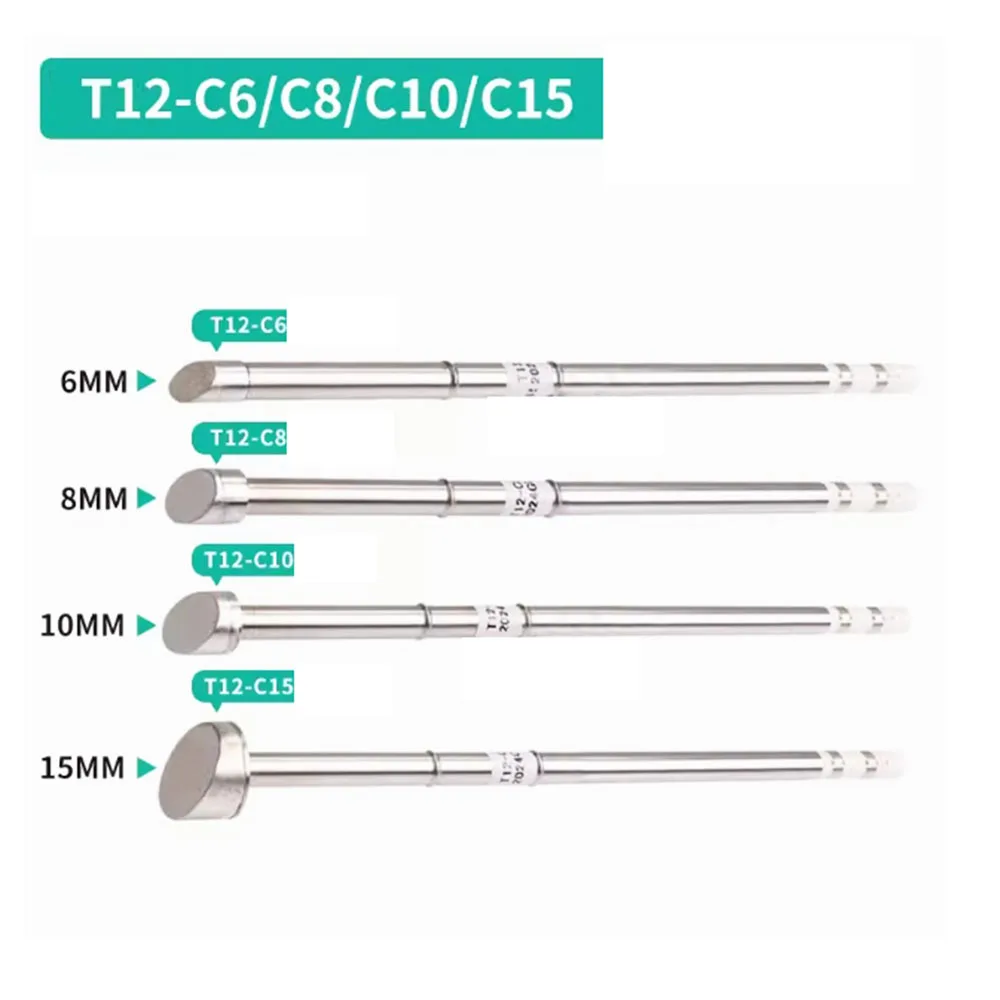 T12-C6 C8 C10 C15 Soldering Iron Tip Welding Head Non-standard T12 Replacement Tips for P9/M8/9501 Handle Rework Station