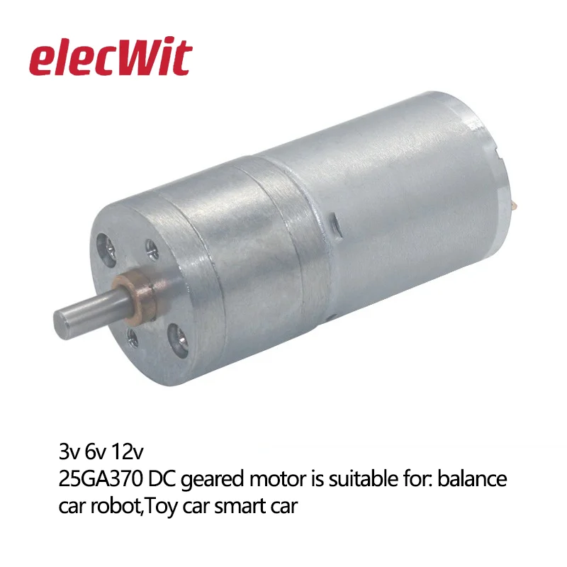 JGA25-370 Geared motor DC motor 6V 12V electric gear motor high torque 5/10/15/30/60/100/150/200/300/400/500/1000/1200 rpm