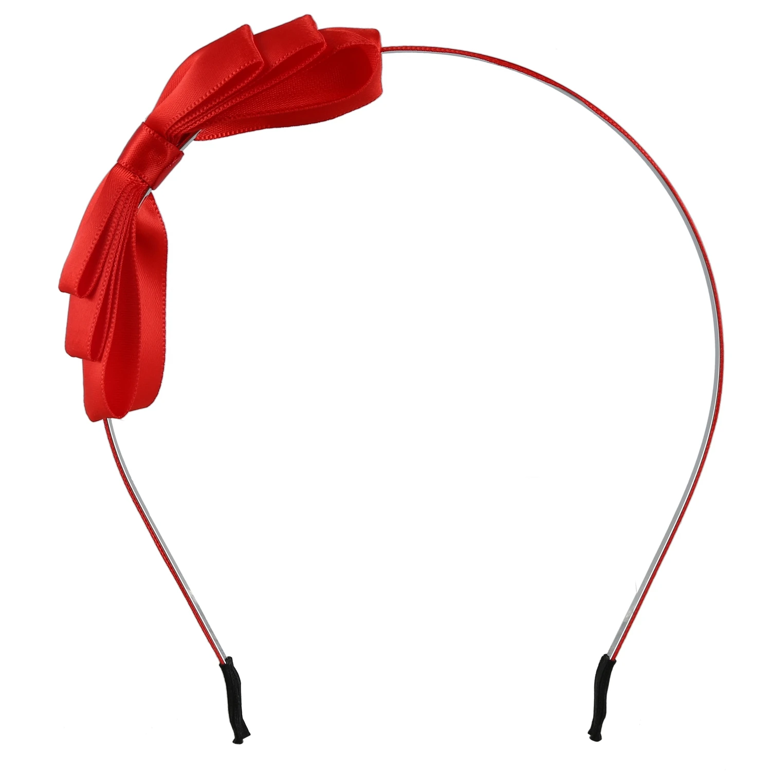 Fascia per capelli con fiocco Accessori per capelli con fascia elastica morbida con fiocco per bambini Adulti Rosso