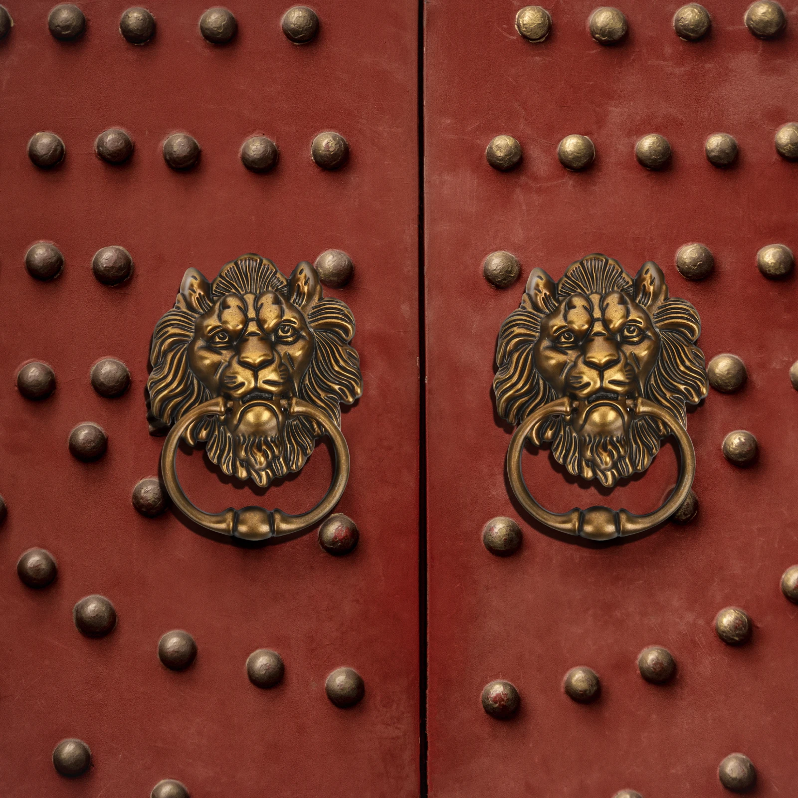

Zinc Alloy Lion Head Door H 150x100mm Rust resistant Furniture H les for Wooden Doors Cabinets Wardrobe Knobs Decorative