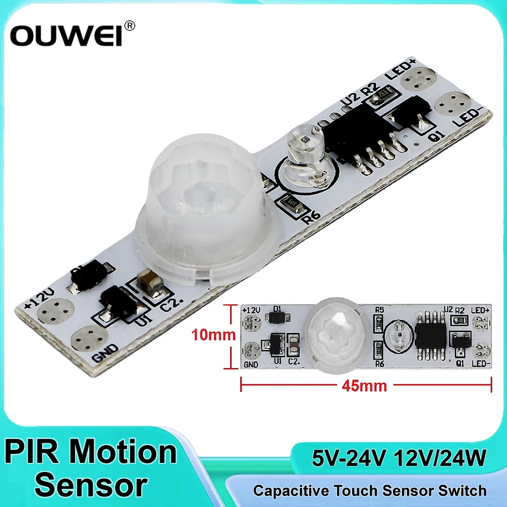 Sensore di scansione a breve distanza modulo interruttore sensore di movimento PIR capacitivo interruttore sensore tattile 3A tensione costante per