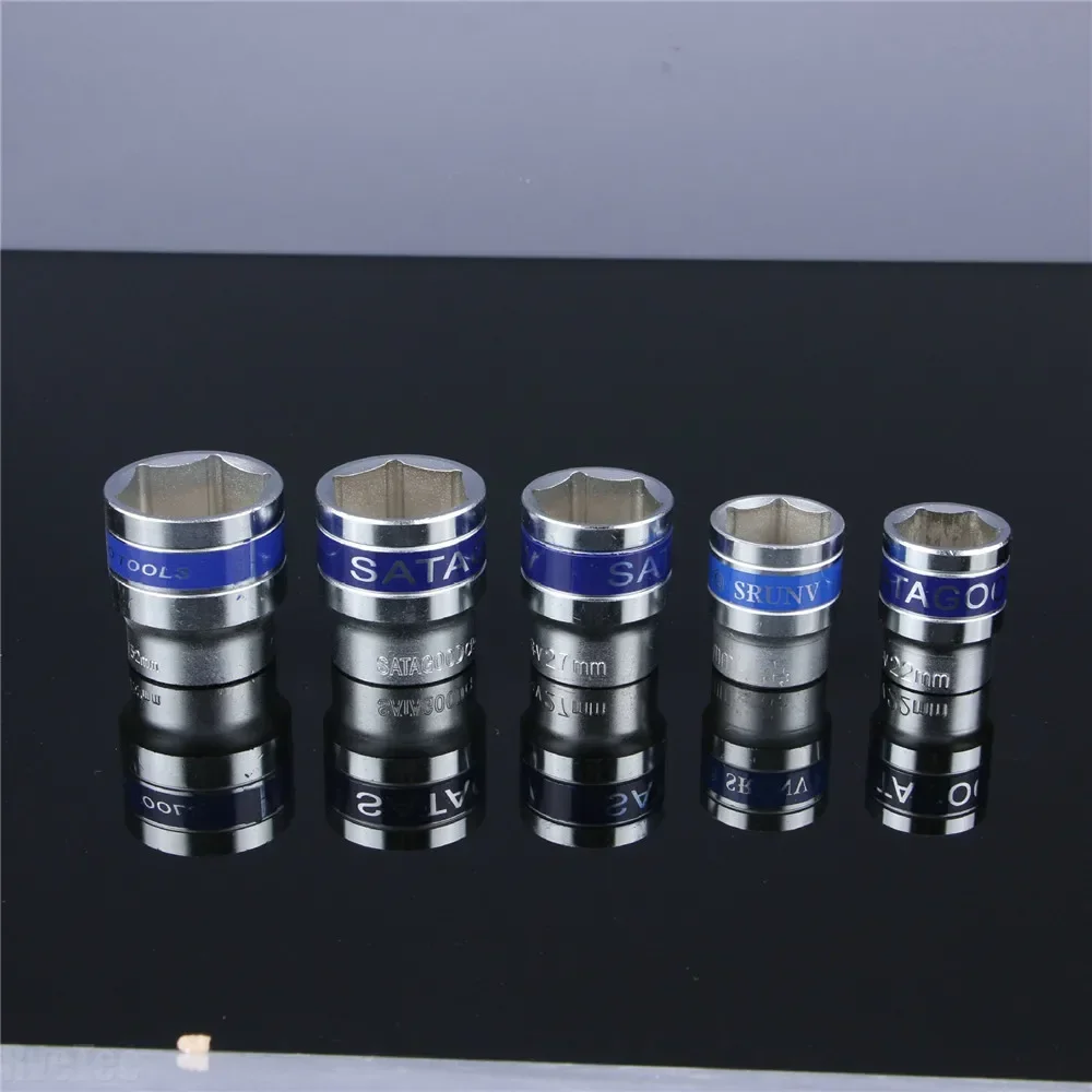 1/2 Inch Blue Drive Socket Wrench Set for Automotive Repair & Household Mechanic Tools Kit Bit Sockets Metric Ratchet Sets 2024