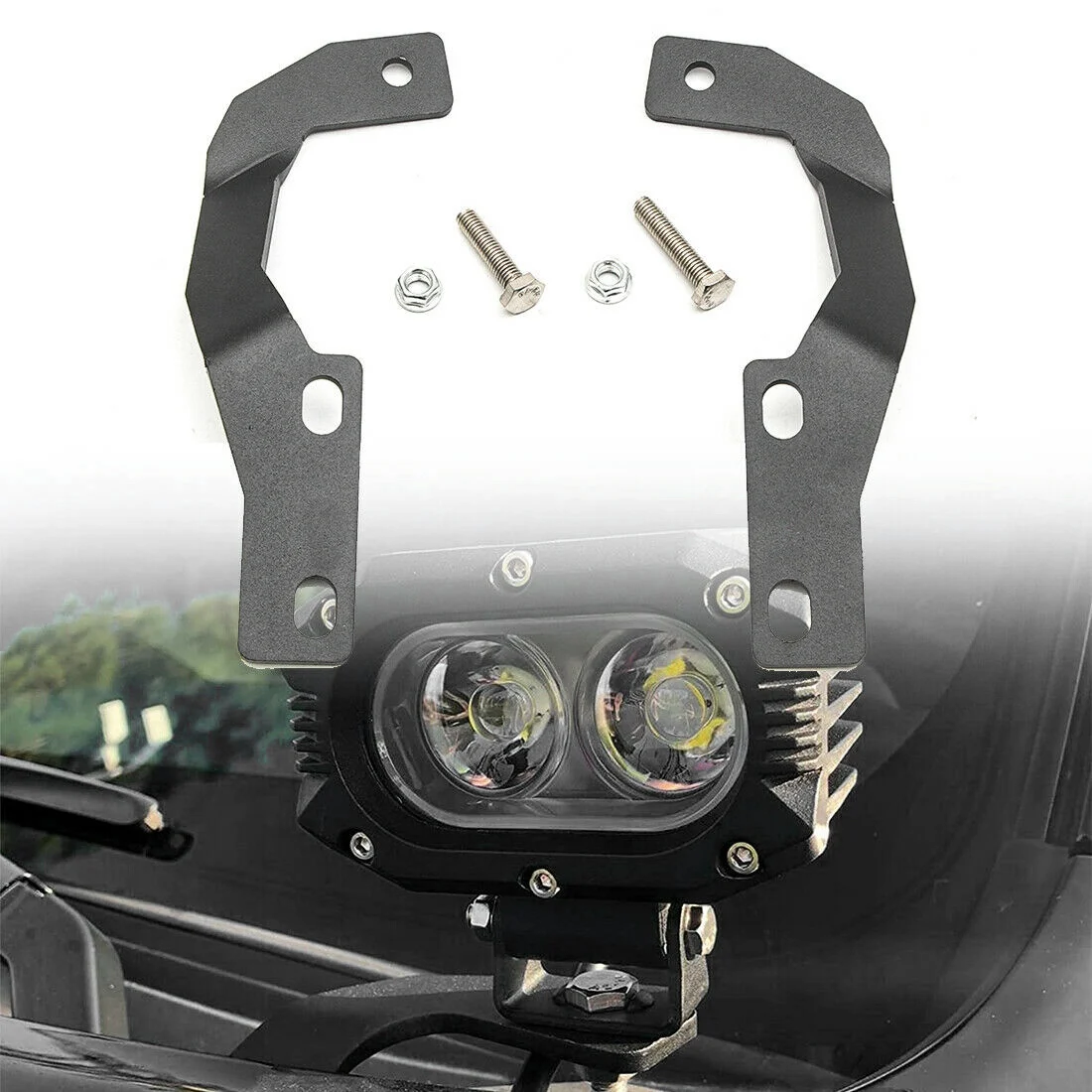 

For Toyota 4 Runner 2010-2021 A-Pillar Fog Light Pod Hood Ditch Metal Mount Bracket Fixing Bracket