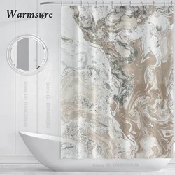 Marble Shower Curtain Waterproof Shower Curtain for Bathroom Decor Printed Washable Shower Curtain with Hooks