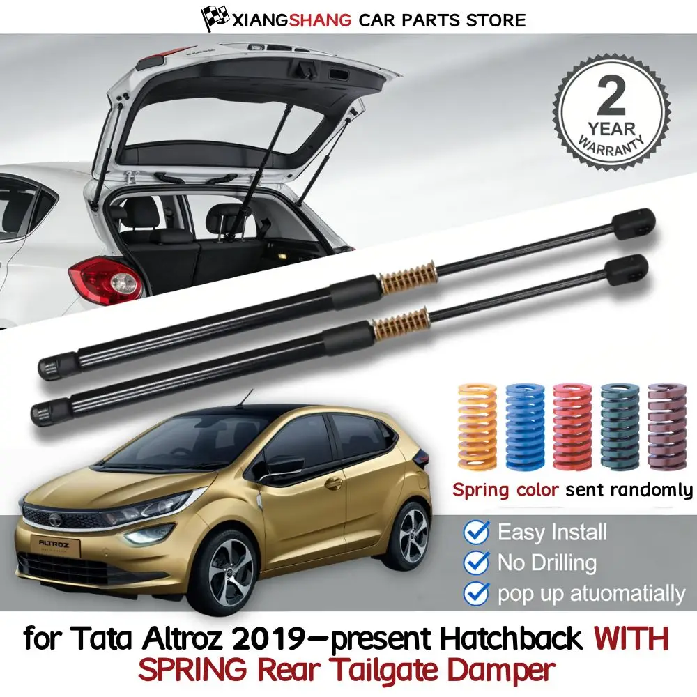 

2pcs Rear Auto Open With Spring Damper for Tata Altroz 2019-present Hatchback Trunk Boot Gas Charged Gas Struts