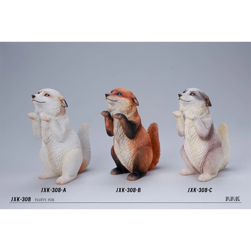 Vorverkauf: Niedliches flauschiges Fuchs-Simulationstiermodell im Maßstab 1:6 für 12-Zoll-Actionfiguren, Figur, Desktop-Ornament-Kollektion