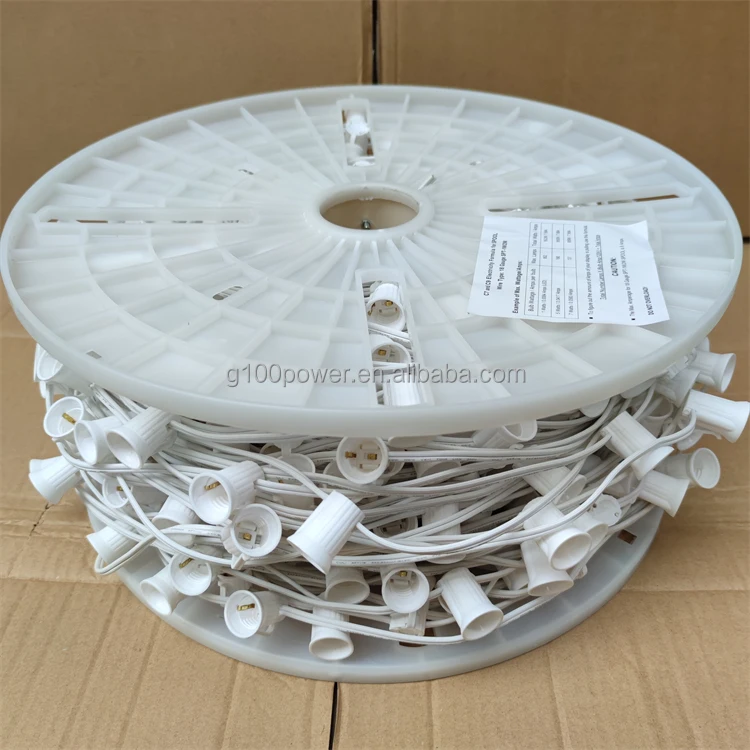 SPT-1 Wire C9 1000 Socket Spool Commercial Christmas Light Stringer