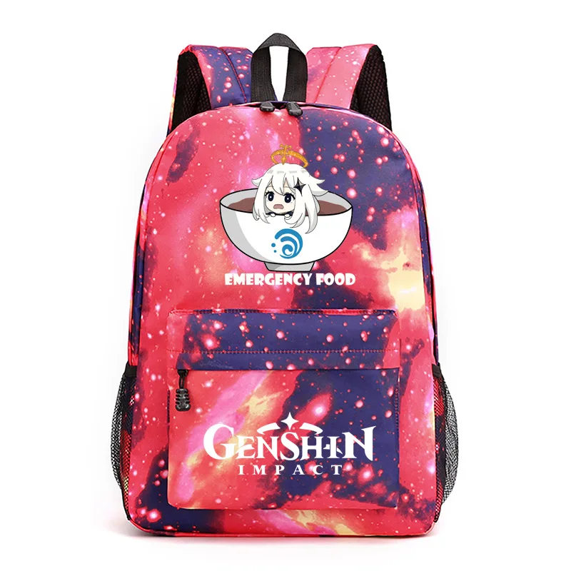 

Fashion Novelty Cute Genshin Impact Notebook Backpacks pupil School Bags Print Oxford Waterproof Boys/Girls Laptop Backpacks