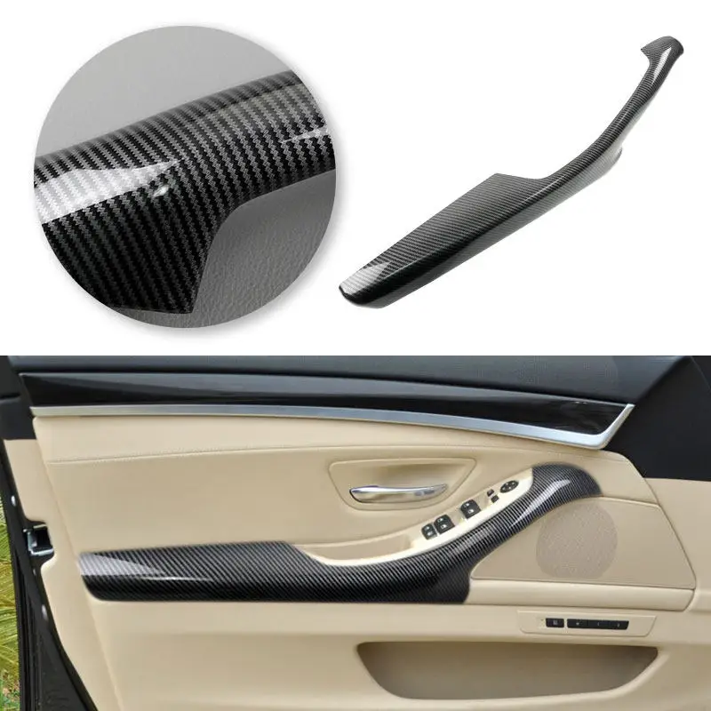 ABS For BMW 5 Series F10 F18 2011 - 2017 Carbon Fiber Texture Car-styling Inner Front Driver side Door Panel Armrest Cover Trim
