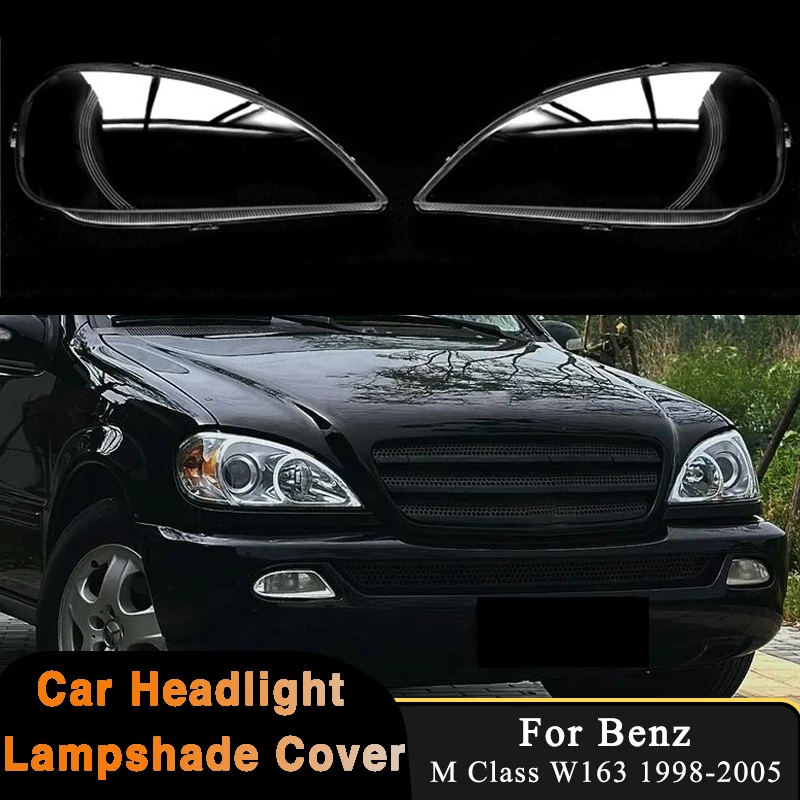 Car Front Headlight Cover Headlamp Lens Case For Mercedes For Benz M Class W163 1998-2005 ML320 ML350 ML500 Lampshade 1638204961