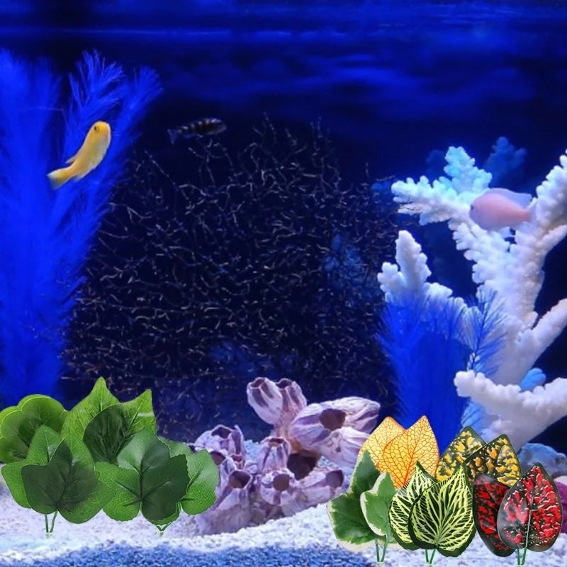 G92C Giường lá toàn Môi trường tự nhiên Betta Fish Spawning Pad Aquariums Trang trí
