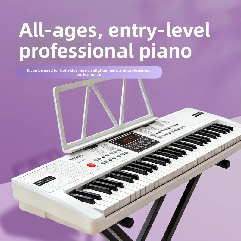 Electronic Keyboard 61 Keys Multifunctional Teaching Piano Adults Beginners Keyboard Musical Instrument Electronic Piano