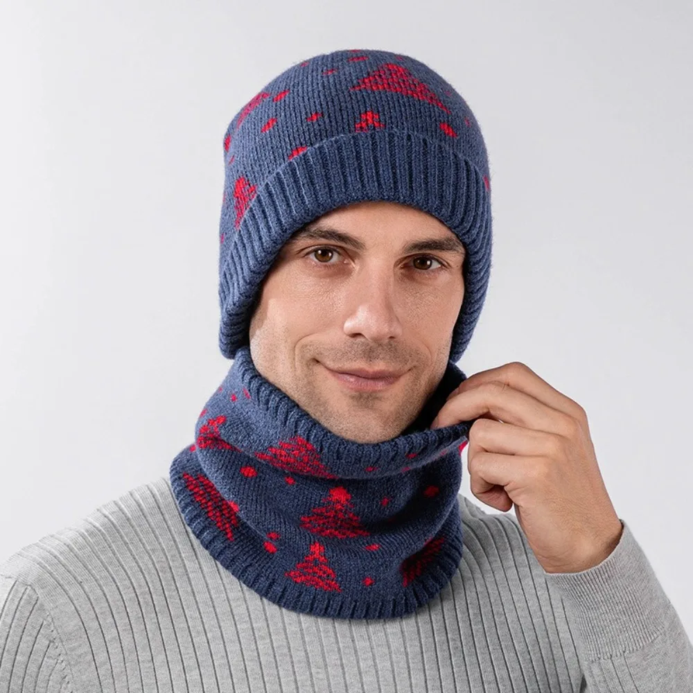 New Christmas gift Neck Warmer Soft Knitted Thickened Lining Sport Scarf Skating Running Men Cold-proof Collar