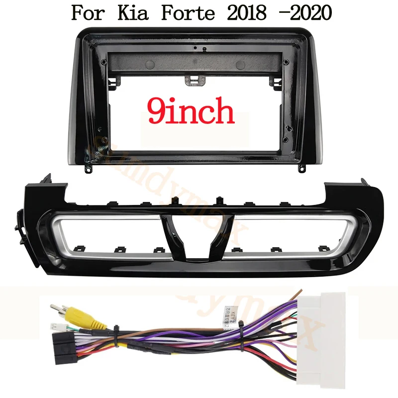 

Car Radio Fascias Frame For Kia Forte 2018 -2020 9 inch 2DIN Stereo Panel Harness Power Cable Adapter Canbus Decoder Kit cable