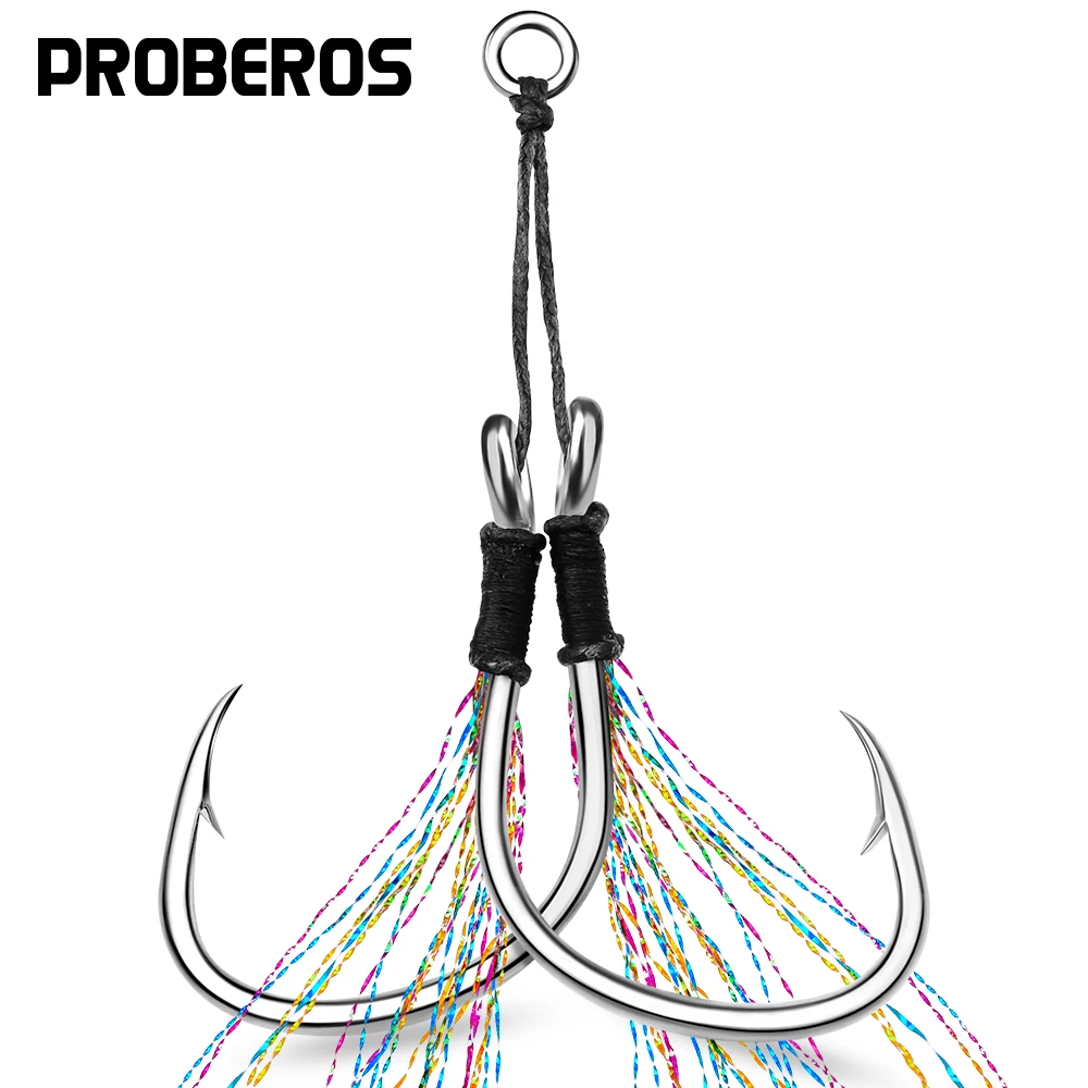 Assist hooks Proberos – Anzuelos dobles acero carbono para jigging vertical - imagen 5