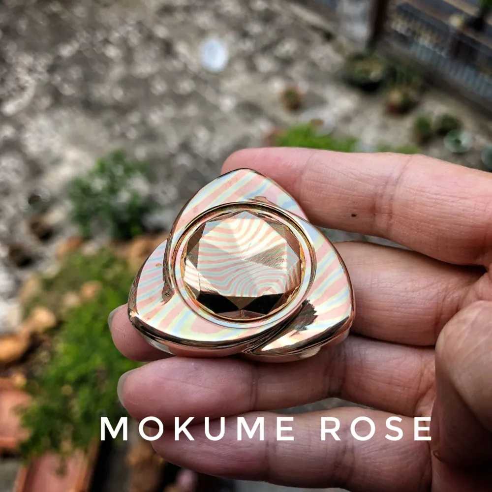 Kinetics Asia Pacifi EDC Rose Fidget Spinner Stainless Steel Fidget Toys For Adults Original Designs Anxiety Relief Gadgets