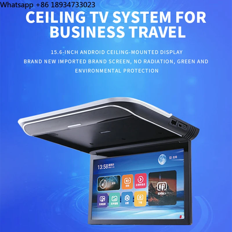 Unique Design Ceiling Mounted Monitor 15.6'' Car Rooftop Tv Display Screen Car Ceiling TV for Toyota Alphard
