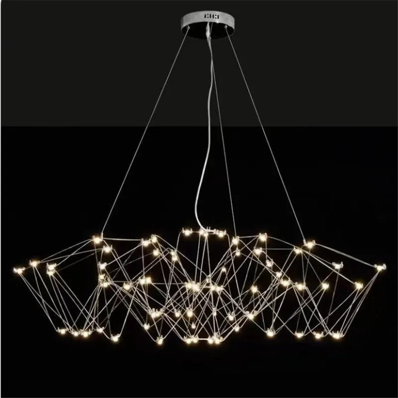 

Mantianxing pendant lamp Modern simple living room lamp Designer creative light cube lamp Restaurant firefly LED pendant lamp