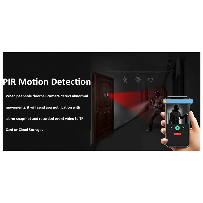 AC56-Smart Tuya 1080P Wifi جرس الباب العين كاميرا بثقب دقيق 4.3 بوصة PIR FHD الأشعة تحت الحمراء جرس الباب الذكي ل Alexa Google