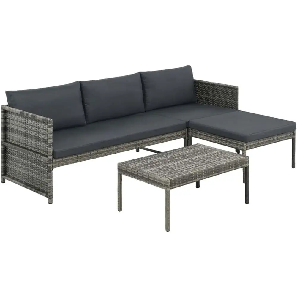 Gray Outdoor 3-Piec… - image
