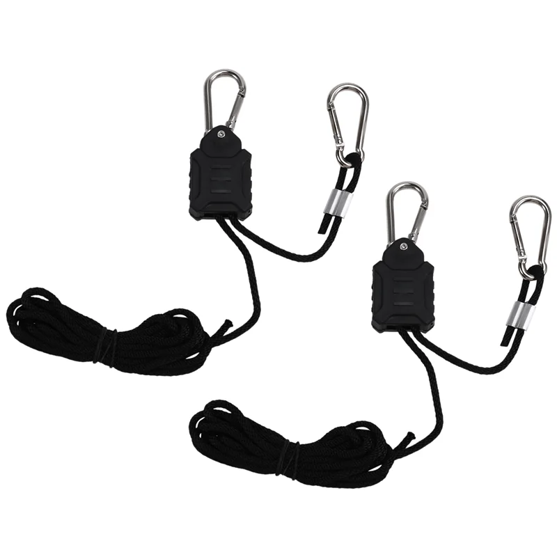 ABXF-2Pack 1/8 インチ調整可能な成長ライトハンガー、成長ライト用の強化された金属ギア付き高耐久ロープハンガー、インラインファン