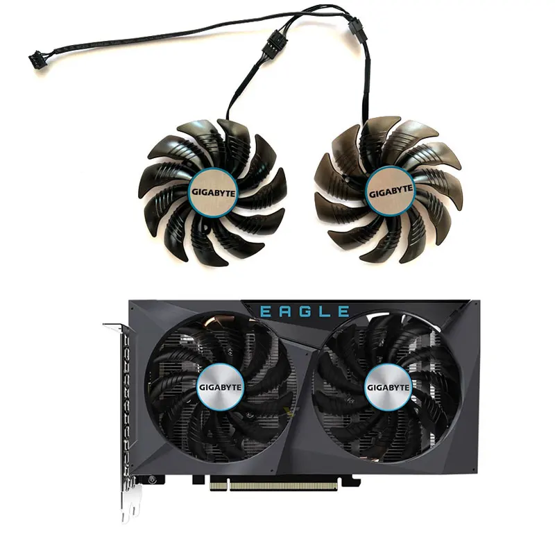 85MM New For GIGABYTE GeForce RTX3050 8GB EAGLE OC Graphics Card Replacement Fan PLD09210S12HH