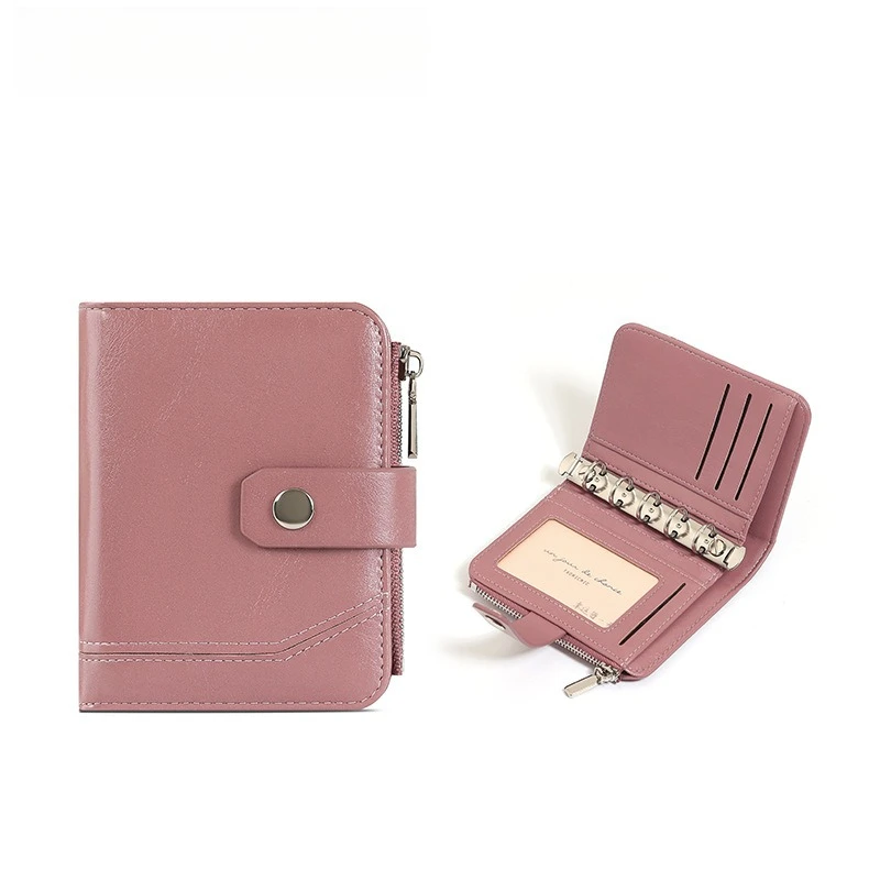 New Multi-functional Retro PU Multi-card Wallet Two-fold M5 Binder Book Keeping Book Record Income and Expenditure Any Time