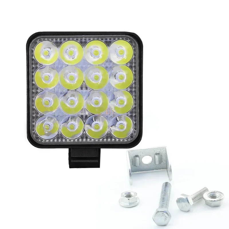 4 قطعة سيارة عمود إضاءة LED Worklight 48 واط الطرق الوعرة ضوء العمل 12 فولت ضوء الضباب مصباح 4x4 LED جرار المصابيح الأمامية الأضواء لشاحنة ATV 4 I