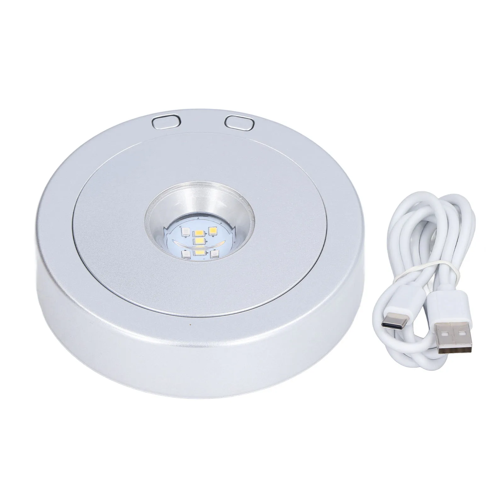 USB Display Base LED Display Base Good Working Performance ABS Good Dazzling Effect Rotating Luminescence 7 LEDs for Jewellery